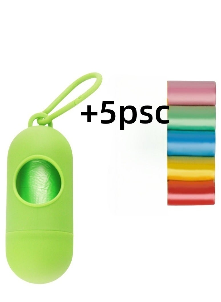 أولدجان حقيبة الكلب ( 5 لفات ) منتجات الحيوانات الأليفة الكلب بما في ذلك 1 موزع قابل للتعديل الخضراء ، سوبر سميكة وقوية ، 100 ٪ مانعة للتسرب ، قابلة للتحلل كيس القمامة - Image 1